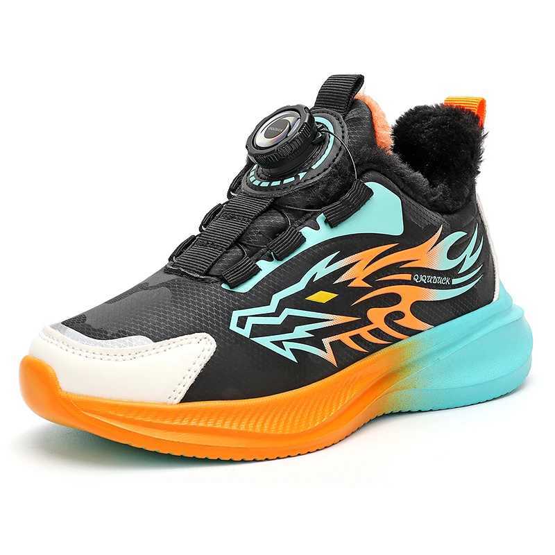 Athletic Outdoor Children Shoes Boy Sneaker Plush Winter Kids Casual Sneaker New Design Fur Warm Trainers Tennis Boy Sports Shoes H241223