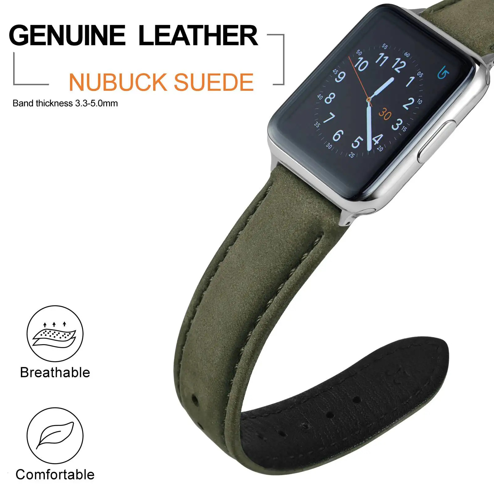 ANNEFIT Genuine Leather Watch Straps 18mm 20mm 22mm Vintage Premium Suede Soft Replacement Bracelet with Quick Release 241225