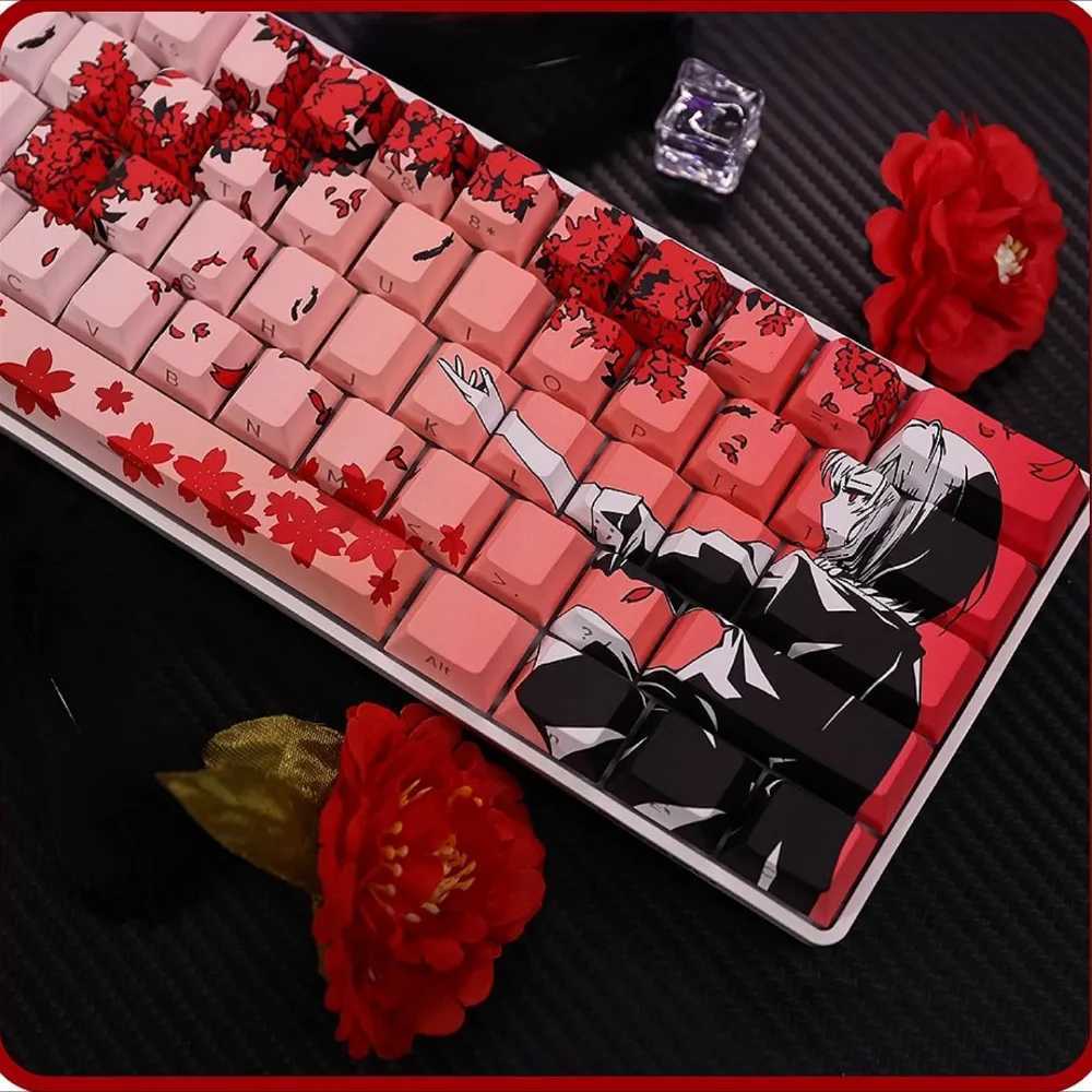 Machima Cherry Keycap Set PBT 135 Keys Side Engraved Translucent for MX Switch 60/84/90/104/108 Layout Mechanical KeyboardsXJ241225