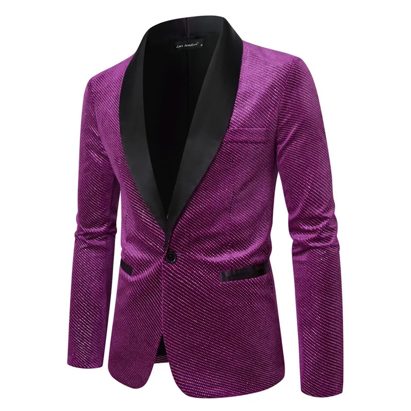 Autumn Winter Men Gold Velvet Plaid Suit Loose Jacket Red Green Fashion Male Business Social Wedding Prom Party Dress Blazer 241225