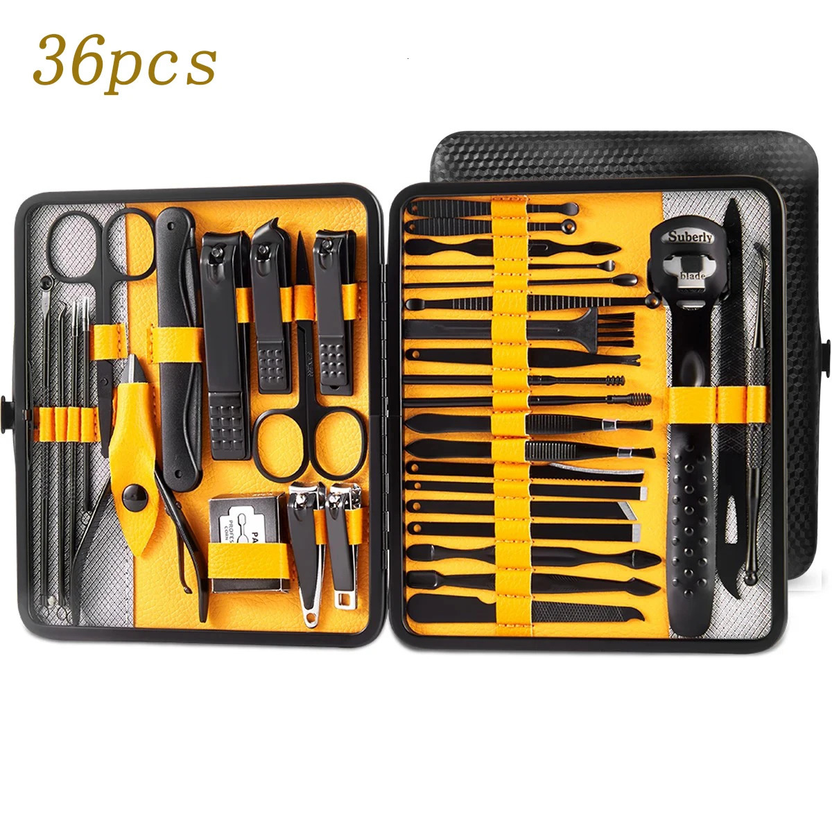 36pcs Nail Clippers Manicure Tool Set Professional Nail Clippers Pedicure Kit Grooming Kit For Travel With Portable Case 241225