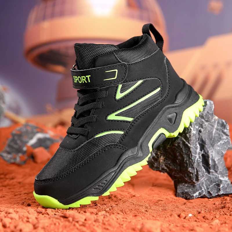 Athletic Outdoor Outdoor Boy Boots Children Sneaker Autumn Winter Hiking Shoes Kids Sports High-quality Ankle Boots for Boy Shoes 4 To 13 Years H24122