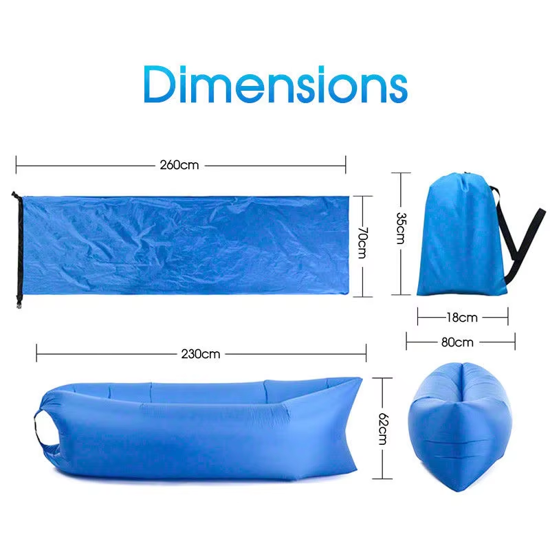 Outdoor folding air sofa inflatable lounger couch sleeping beach bed