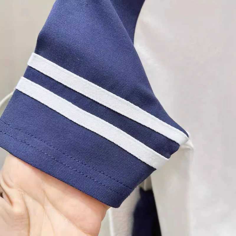 Clothing Sets Summer Children Boy Clothes Set Teenage Girls Lapel T-shirts and Shorts Suit Kid Stripe Cartoon Top Bottom Outfits TracksuitsY241225MYCK