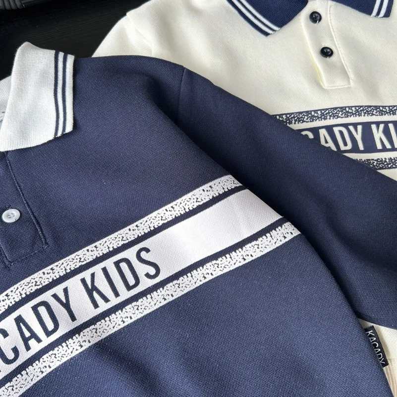 Boys Polo Shirts Spring Autumn 2025 Sweatshirts for Kids Long Sleeve Children Pullovers School Uniform Toddler Shirts Baby TeesXJ241225