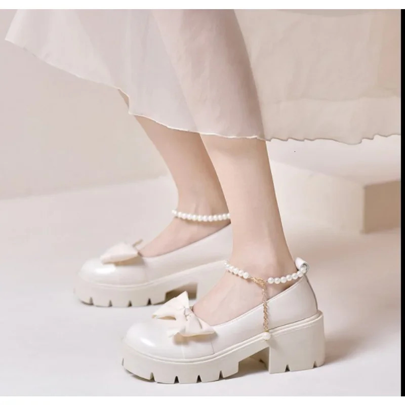 Shoes Lolita Shoes Women Japanese Style Mary Jane Shoes Women Vintage Girls High Heel Platform College Student Big Size 43 241225