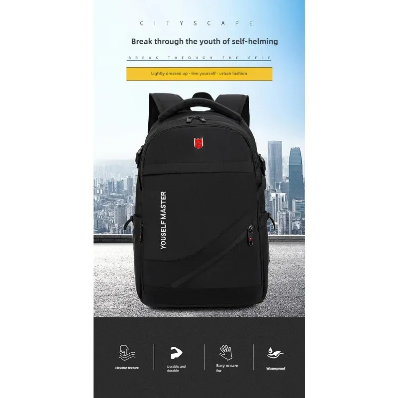 Backpack Mens large capacity business travel bag Computer backpack hiking bag junior high school student bag 241225