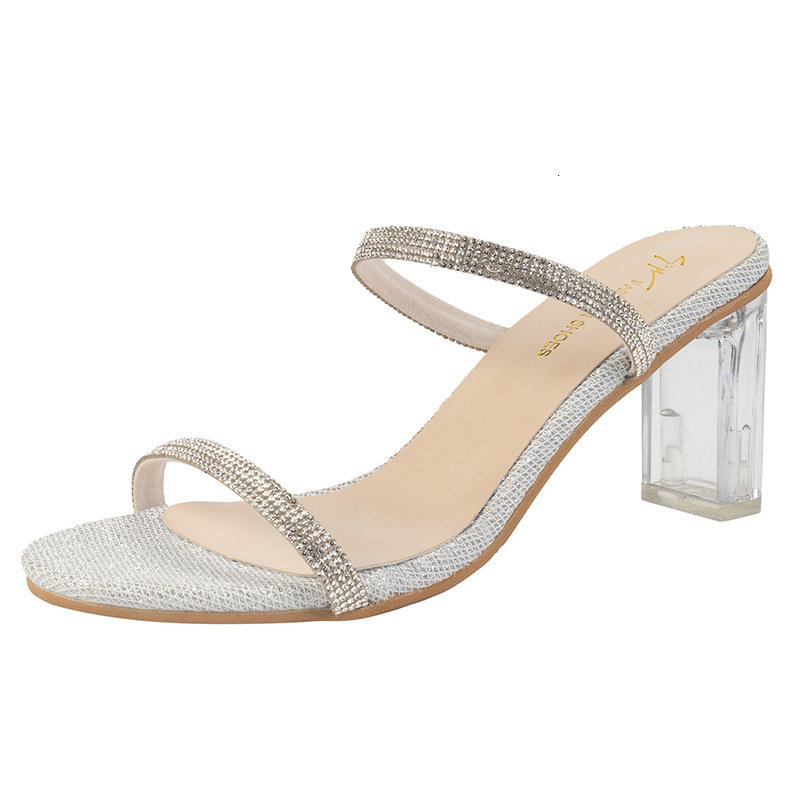 Fashionable Ddmywed New Internet Celebrity Coarse Heel Sports Sandals For Women S Summer Fairy Trend Sponge Cake Water Diamond Shoes Chinese Brand F D