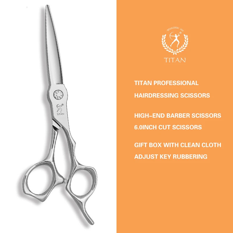 TITAN professional barber scissors hairdressing cutting hair japan vg10 steel 6inch high-end salon tool 241225