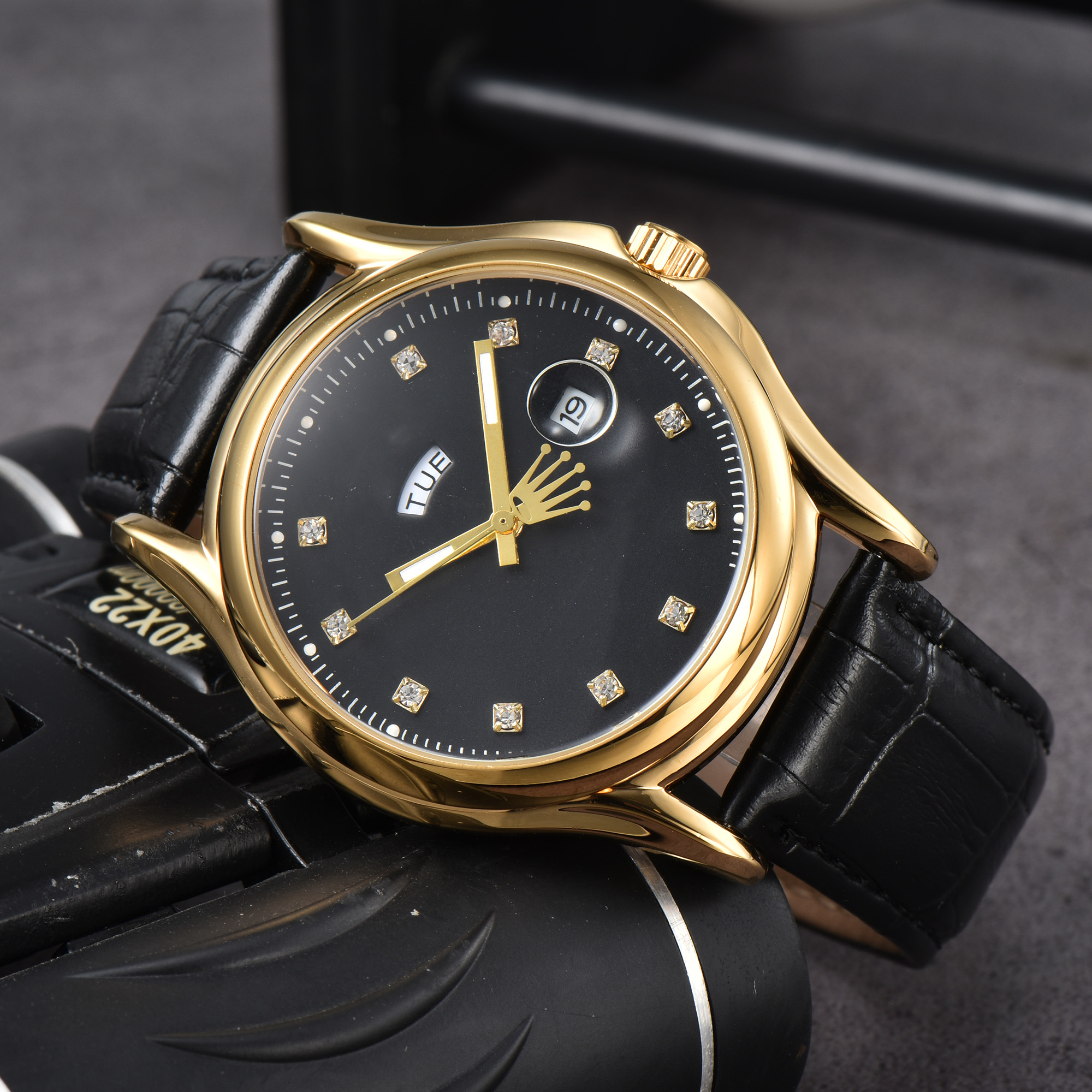 High quality mens women Cellini watches quartz movement watch dial work wristwatches leather strap stainless steel case waterproof clock montre de luxe #537