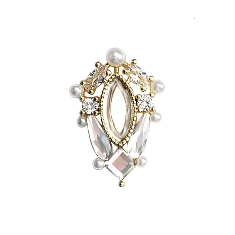 10pcs Hollow Love Drop Horses Eye Frame Border Zircon Crystals Jewelry Nail Art Decorations Nails Accessories Charms Supplies 241225