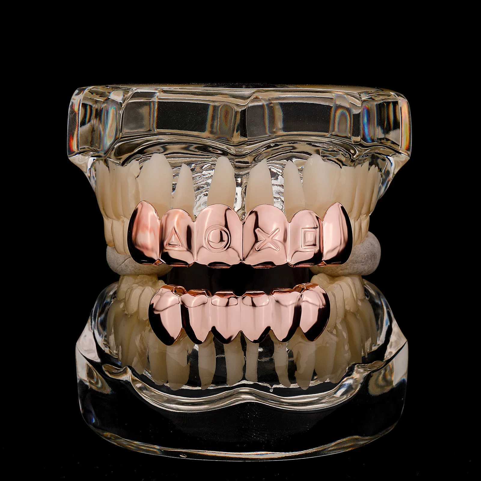 Hip Hop Rock Teeth Cs Teeth Decor Teeth Cover Case Grills Tooth C Rper Top Bottom Tooth Grills Custom Fit Teeth GrillzXJ241225