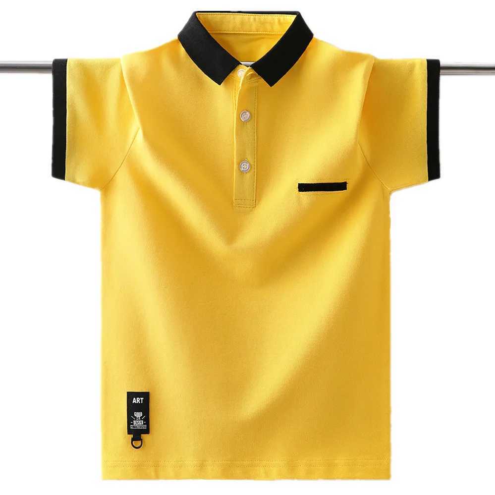 Boys School Uniform Short Sleeve Polo Shirt Summer Kids Tops Cotton For Childrens 4 6 8 10 12 14 15 Years Wear LC351XJ241225