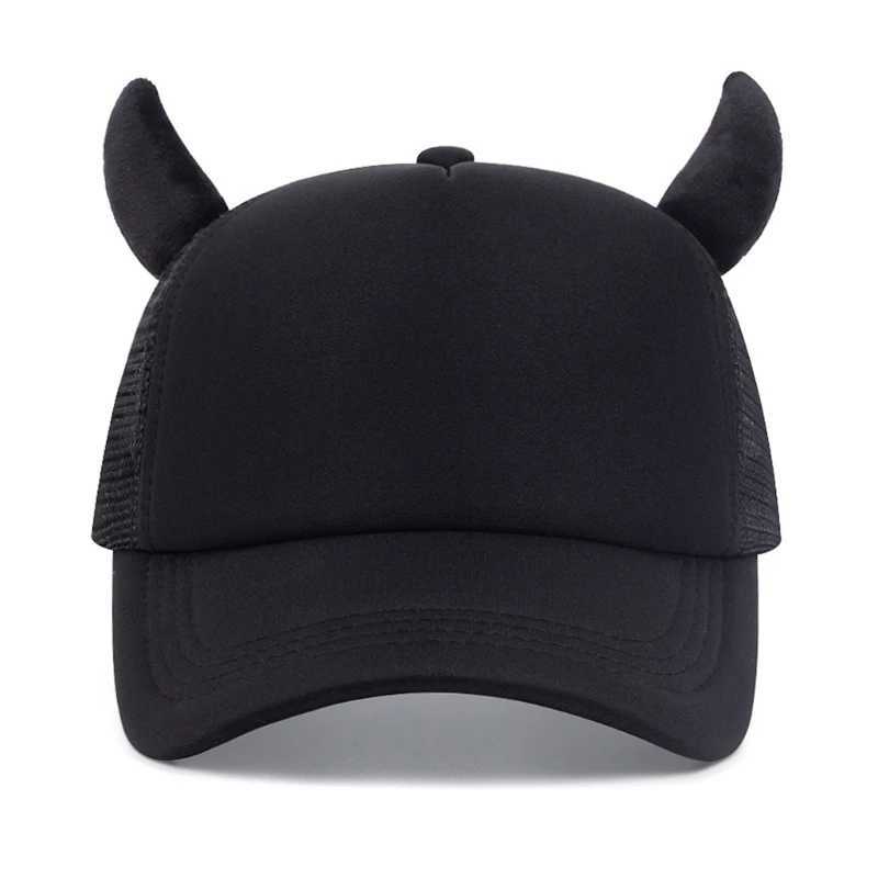 Devil Horn baseball cap adjusts head size eyes capture toe cap bicycle climbing travel cap W241225