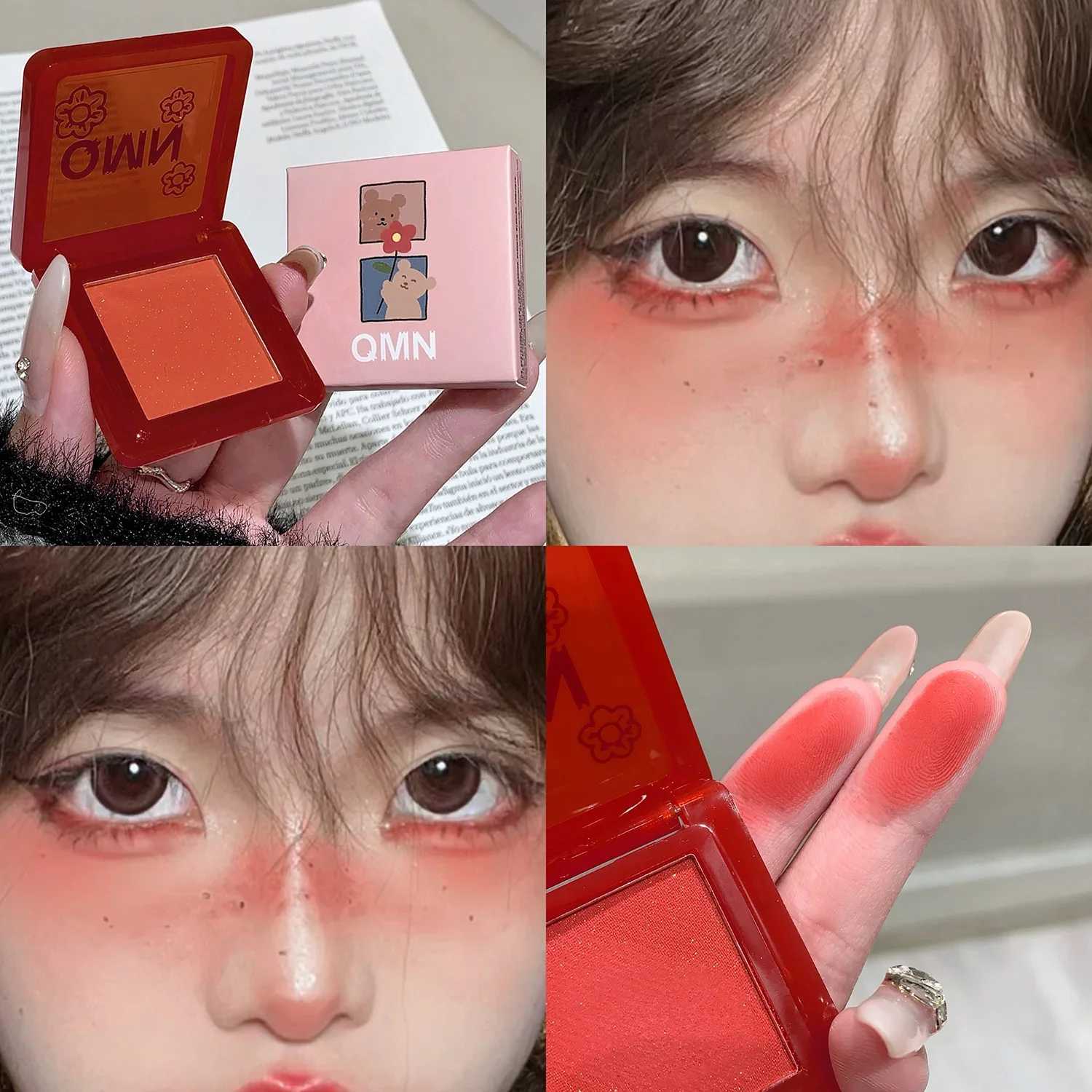 Rosso Red Brighten Face B Palette Face Contouring Ber Cheek Tint Peach Rouge Waterproof Monochrome Matte Female MakeupXJ241225