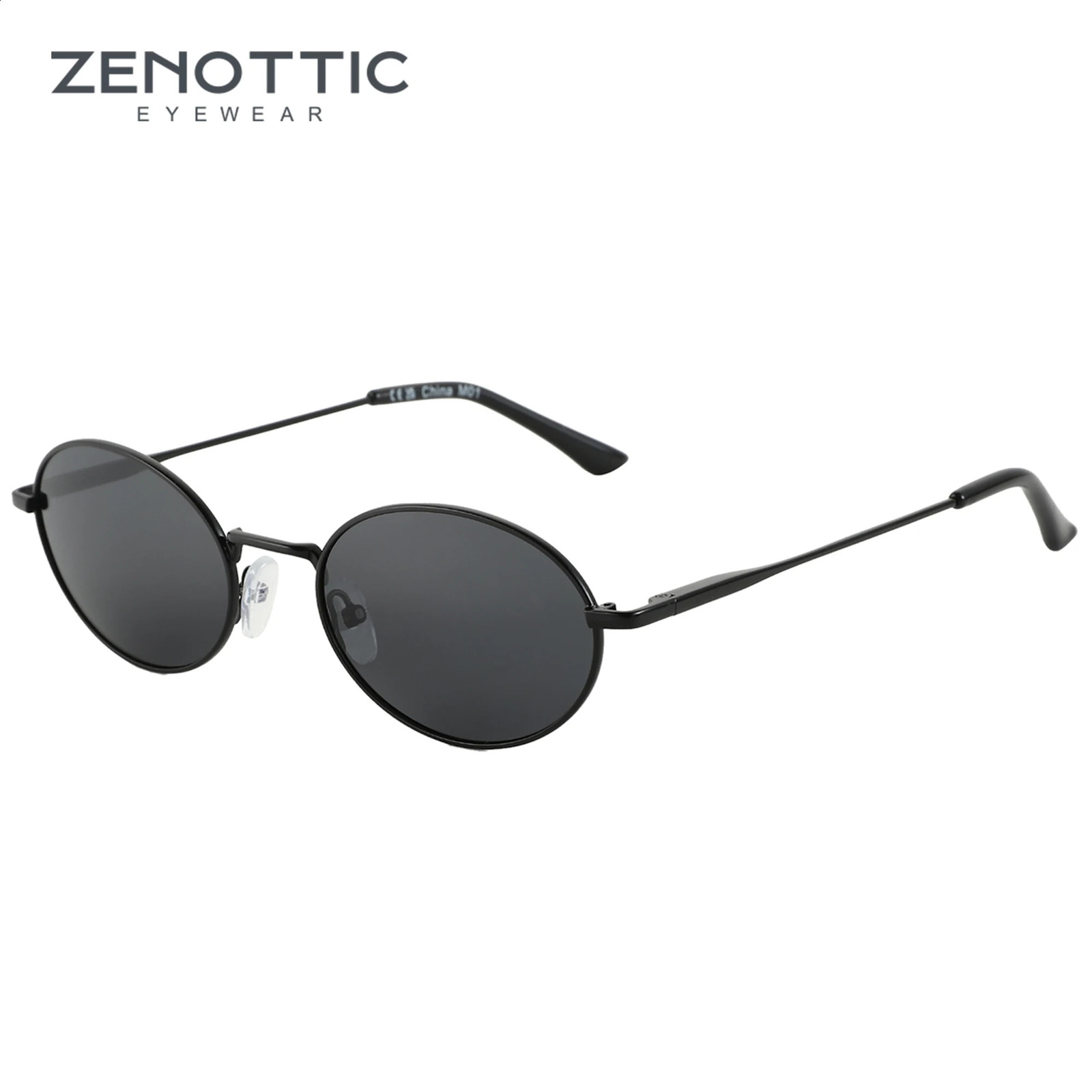 ZENOTTIC Retro Oval Polarized Sunglasses for Women Men Trendy Round Y2k Sunnies Small 90s Style Vintage Shades Sun Glasses 241224
