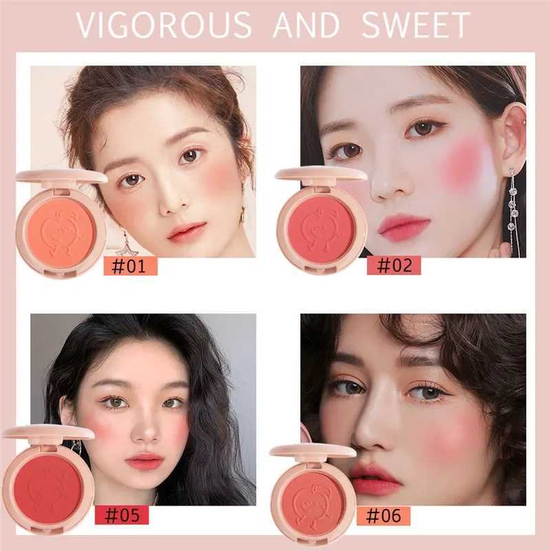 New 6 Colors B Makeup Palette Mineral Powder Red Rouge Lasting Natural Cream Cheek Tint Orange Peach Pink B CosmeticXJ241225