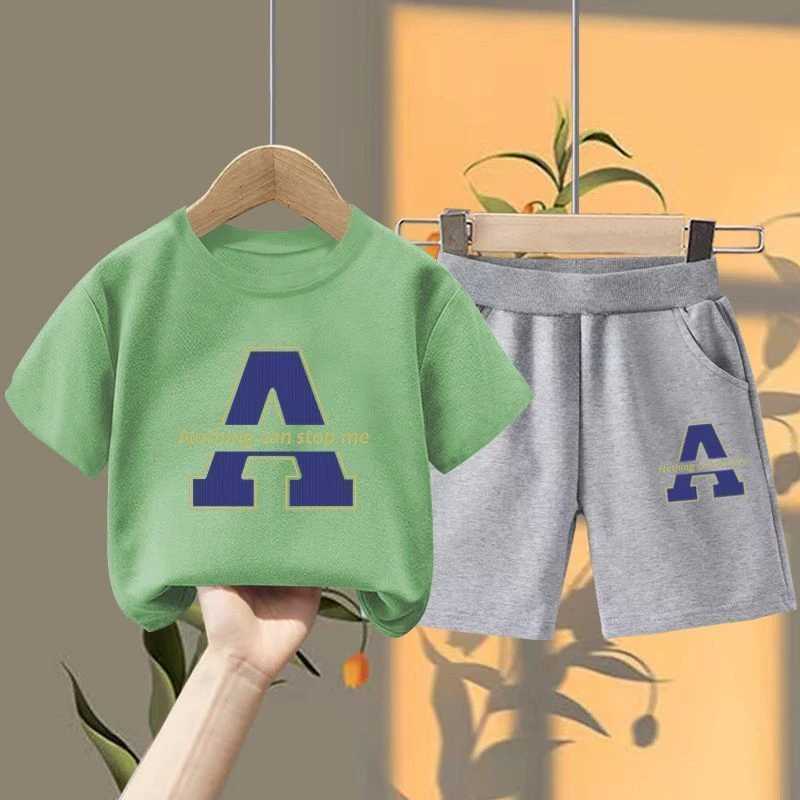 Clothing Sets Summer Baby Girls Clothes Set Children Boy Casual Short Sleeve Letter Print Tshirts Shorts 2pc Kid Top Botton Outfits TracksuitsY2412253