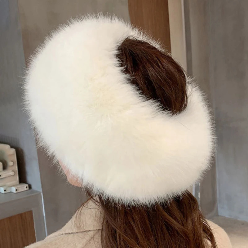 HT3952 Women Winter Hat Solid Multifunction Skullies Beanies Lady Thick Warm Fluffy Fur Hat Faux Fox Fur Bomber Hats Ushanka241224