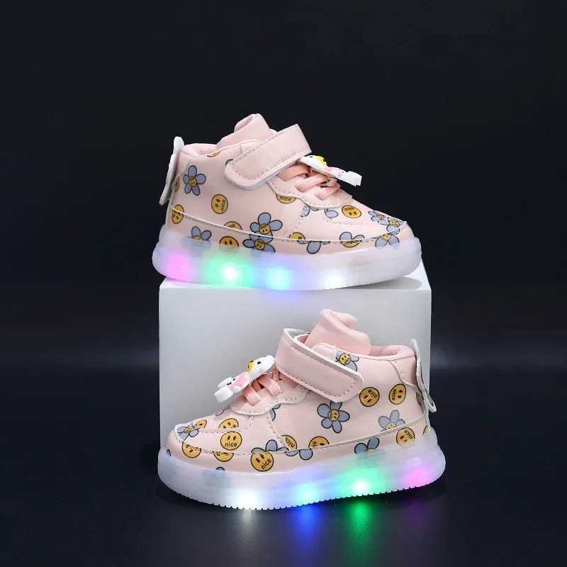 Athletic Outdoor Childrens Shining Light Sneakers Little Kids Glowing Light Sneakers Baby Toddler Luminous Shoes Childrens Light-up Board Shoes H24122