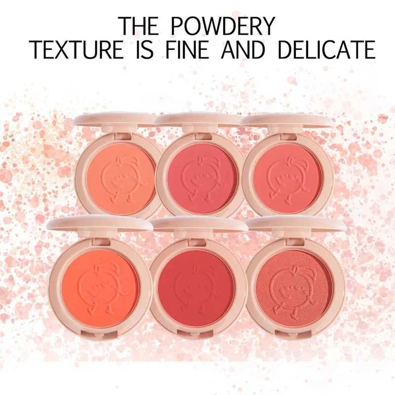 New 6 Colors B Makeup Palette Mineral Powder Red Rouge Lasting Natural Cream Cheek Tint Orange Peach Pink B CosmeticXJ241225