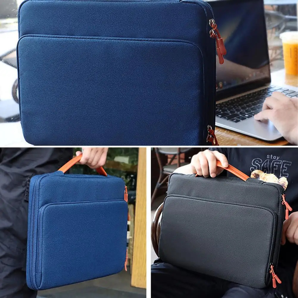 Universal Laptop Handbag 13/13 3/14 1 15 4 Inches Notebook Sleeve for Macbook Double Zipper Computer Carrying Bag Briefcase 241225