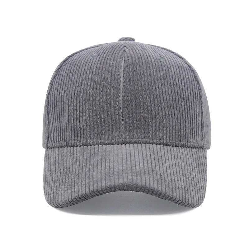 Solid color Corduroy baseball cap mens spring autumn outdoor warm leather hat unisex truck driver gorilla hip-hop retro W241225