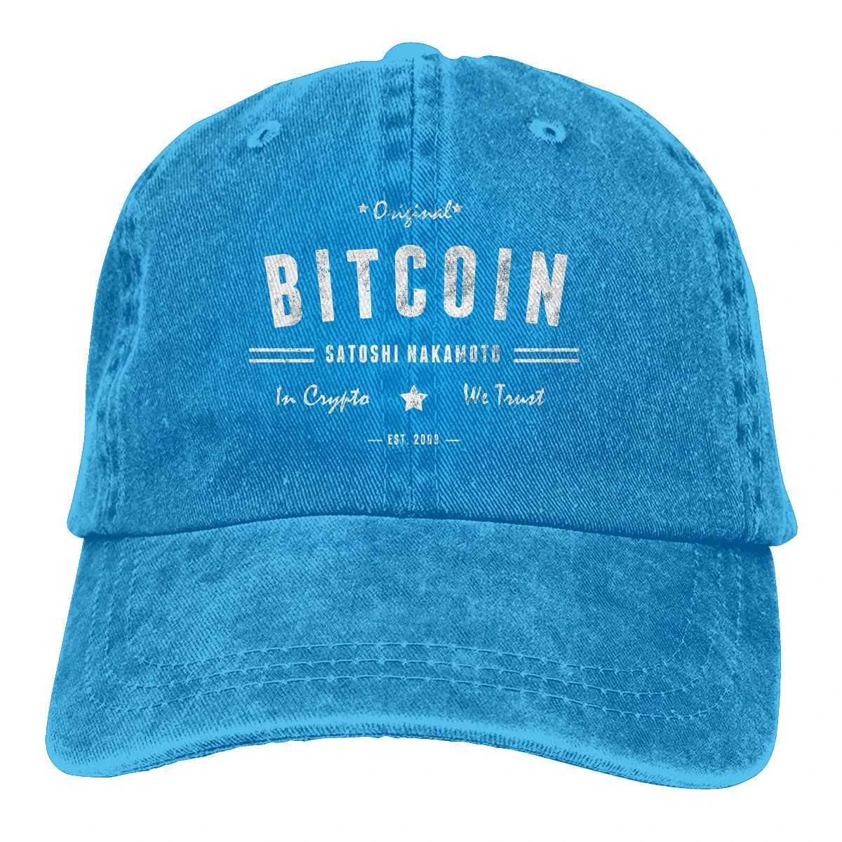Original Satoshi BTC Crypto Baseball Hat Peaked Hat Bitcoin Cryptocurrency Miner Meme Mens Sunshade Hat W241225