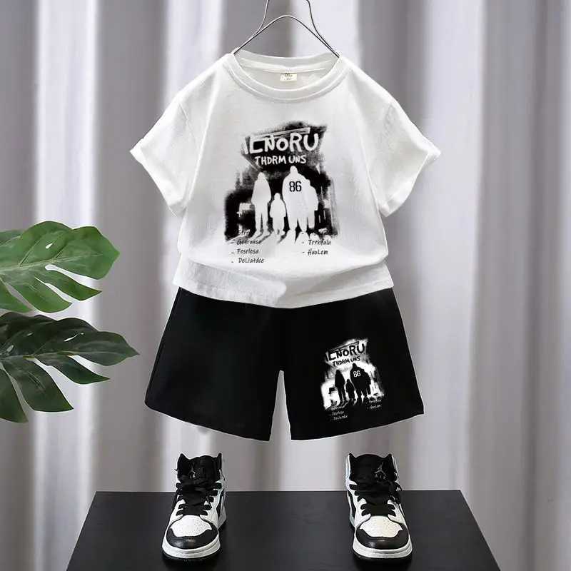 Clothing Sets Summer Baby Boy Clothes Set Children Girls Fashion Cartoon Short Sleeve T-shirts and Shorts 2 Pieces Suit Kid Outfits TracksuitsY241225S