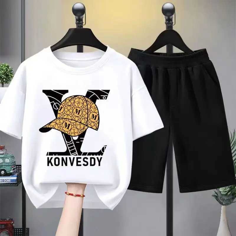 Clothing Sets Summer Baby Girls Clothes Set Kid Letter Printed T-Shirts And Shorts Suit Children Hip Hop Top Bottom 2pcs Outfits TracksuitsY2412250WI7