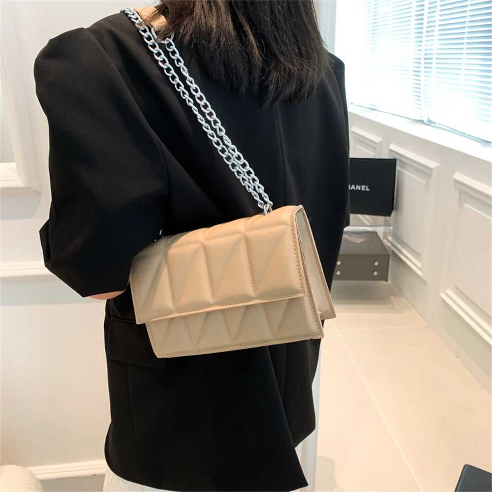 Fi Trend Crossbody Single Bag The New Small Bag 2023 New Tide Korean Versi Of The Foreign-style Chain Small Square BagXJ241225