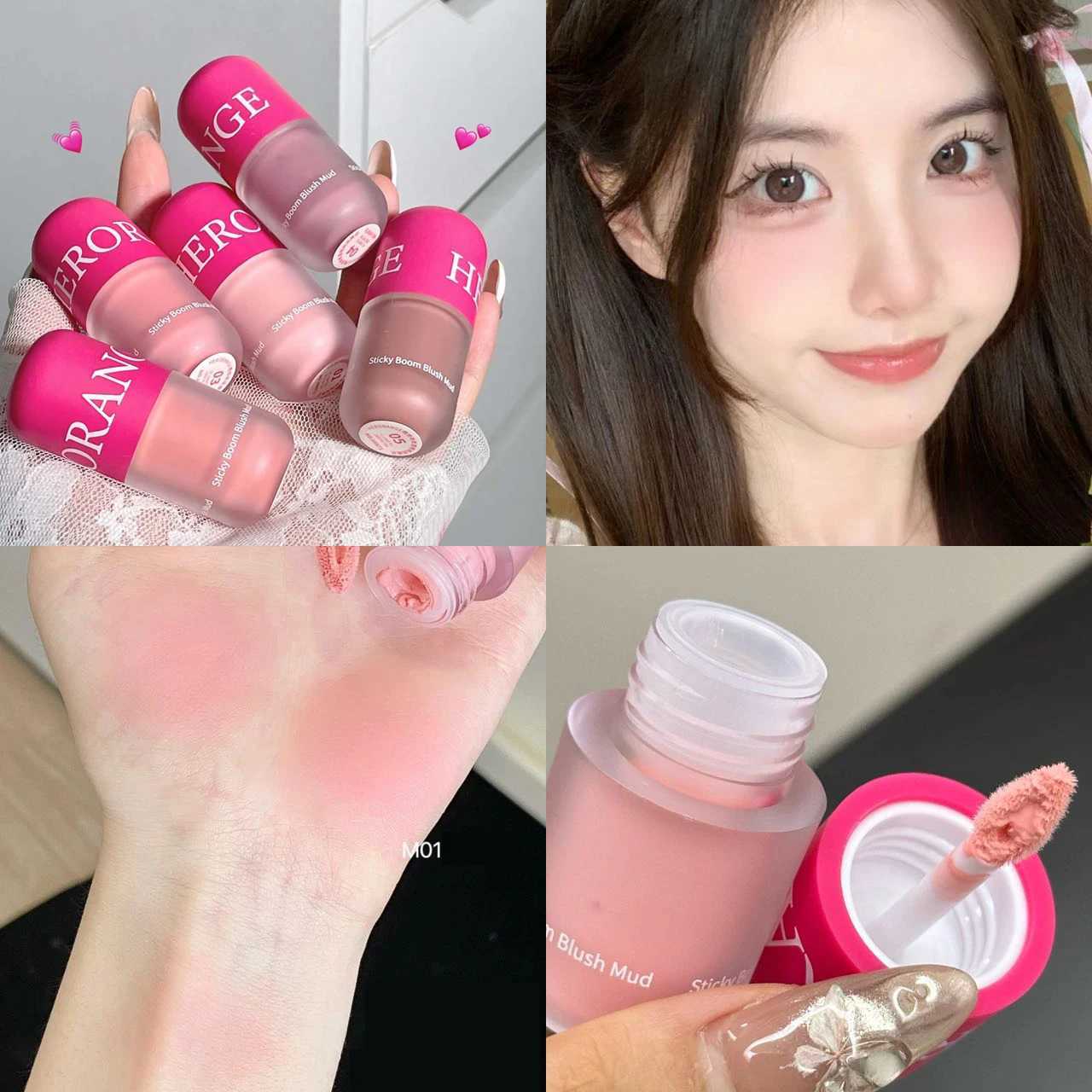 Mud Rouge Mini Ber Matte Low Saturation Pigment Cheek Tint Moisturizing Natural Cheekbone Contouring Dye Clay B CosmeticXJ241225