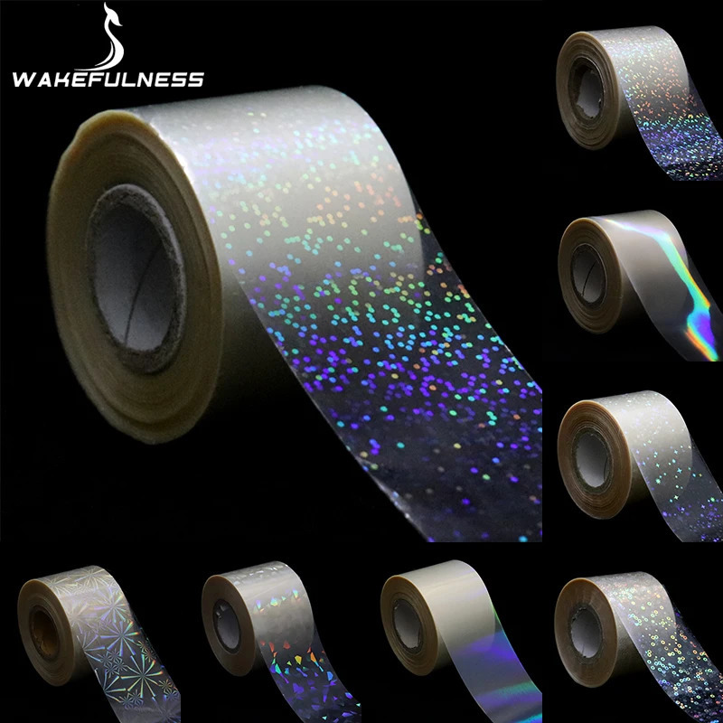 1Roll Holographic Starry Sky Nail Foils Transparent Laser Point Nail Art Transfer Stickers Decals Manicure Decorations 241225