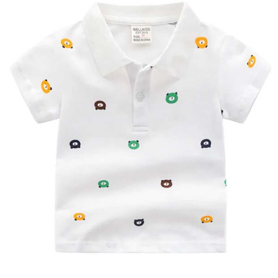 Polo Shirt For Boy Kids Clothes Tops Children Striped Turn-down Collar Short Sleeve Polos Shirts Baby sXJ241225