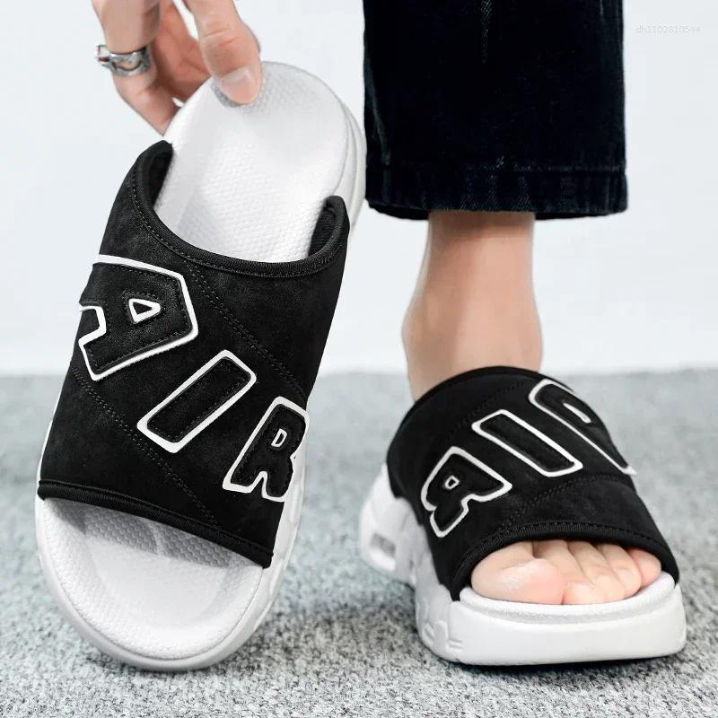 Slippers Slides Shoes For Men 2024 Original Brands Men's Comfortable Slipper Man Luxury Shiatsu Walk Around Home Male