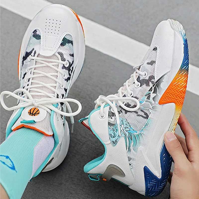 New Fi mens sports shoes student lace running shoes mesh breathable basketball shoes boys lightweight ocean sports shoes Y241225