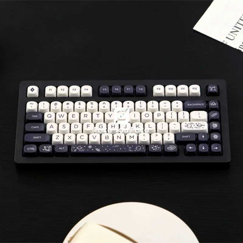 Galaxy Theme Key Cap 129 Keys GMK MOA Profile DYE-SUB PBT Keycap with 1.75U 2U for MX Switch Mechanical KeyboardXJ241225