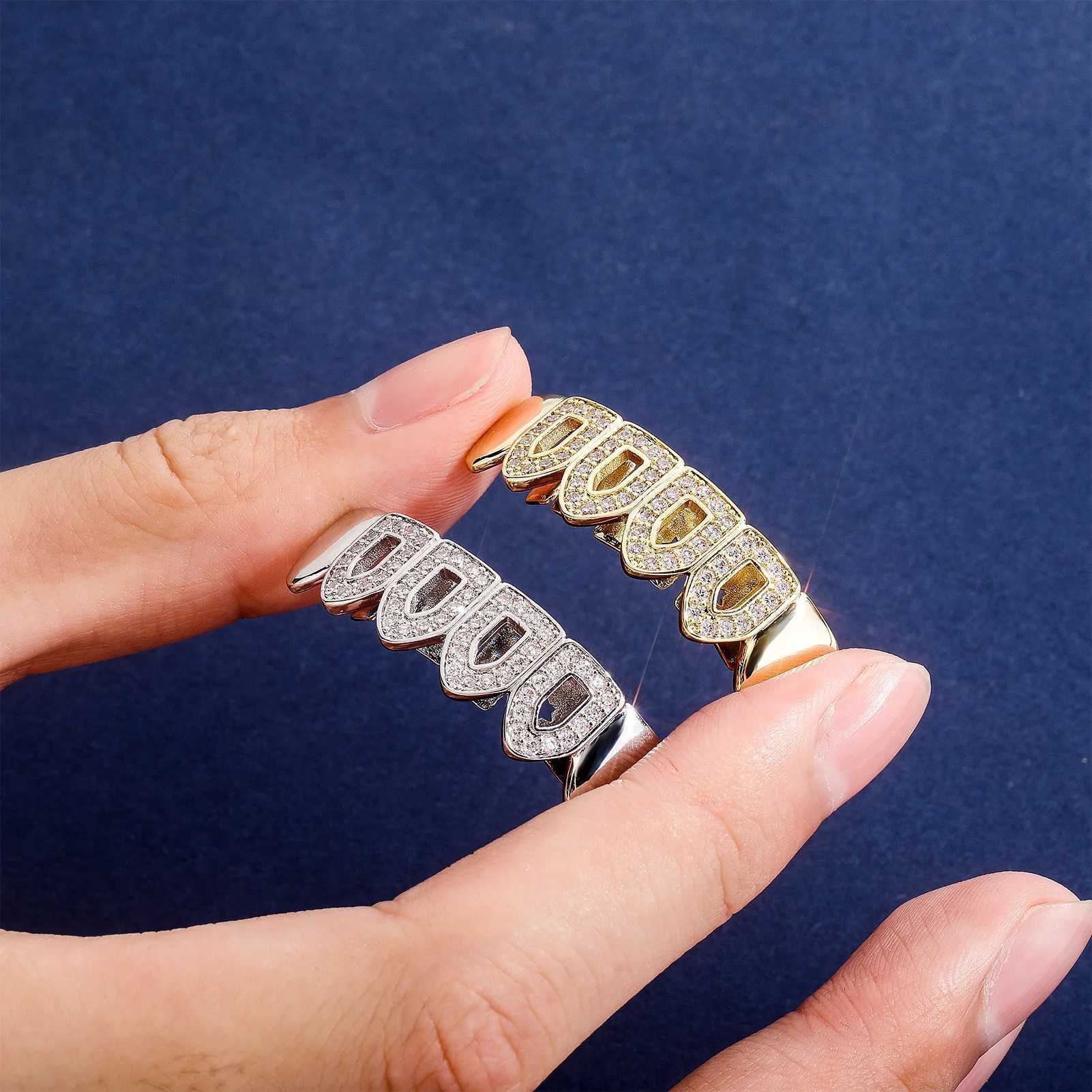 Hollow Heart Inside Teeth Grillz Top Bootom Dental Mouth Punk Teeth Cs Cosplay Party Tooth Rper Hip Hop Jewelry TG054XJ241225