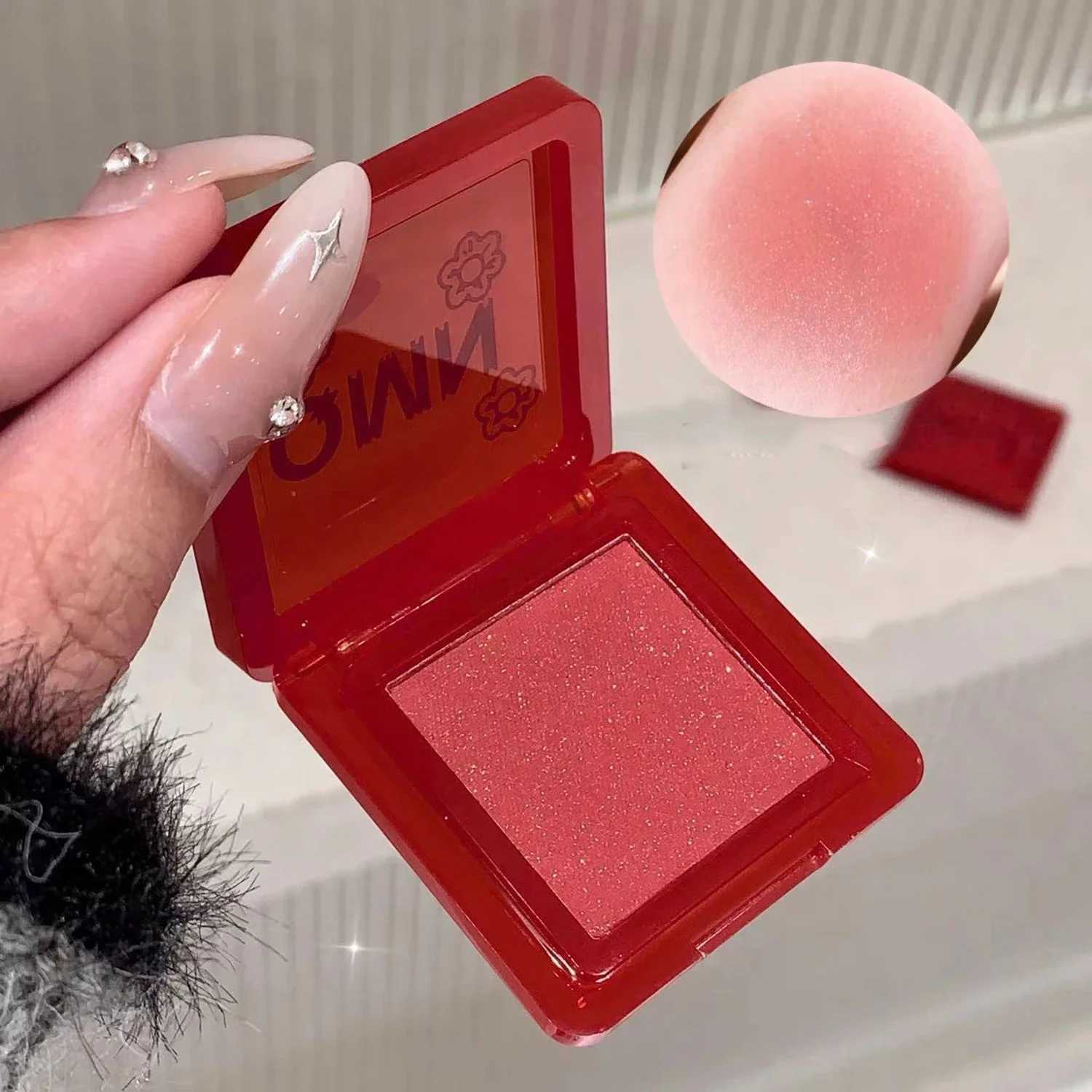 Rosso Red Brighten Face B Palette Face Contouring Ber Cheek Tint Peach Rouge Waterproof Monochrome Matte Female MakeupXJ241225