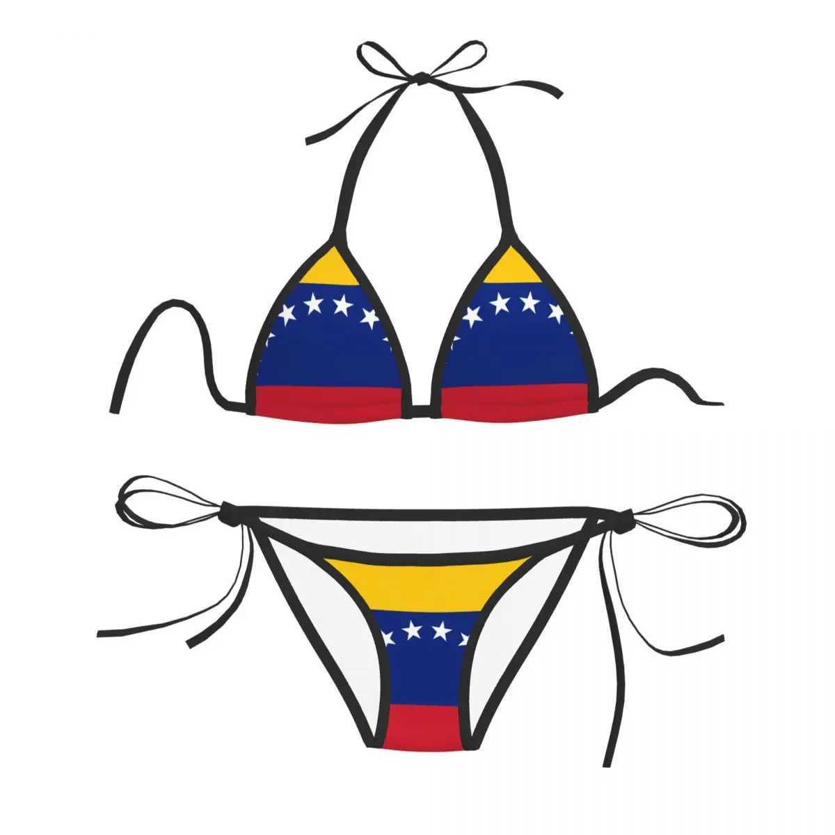 Sexy Bikini 2023 Venezuelan Flag Swimsuit Womens Swimsuit Bikini Set Swimsuit Beach WearW241225