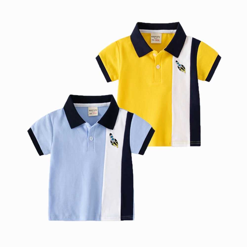 23 Colors Fashion Kids POLO Shirts Boys Summer Cotton Tees Kids Lapel Dinosaur Car Pint Tops Short Sleeve Childrens ClohingXJ241225