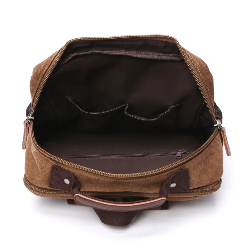 Vintage Canvas Backpack Men Large Capacity Travel Shoulder Bag High Quality Fashion Students Bag Male notebook Laptop Backpack 241225