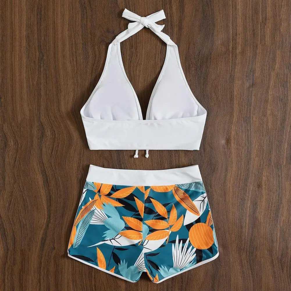 2-piece/set bikini set with bow decoration floral print bikini strapless bra high waisted beachwear womens beachwearW241225