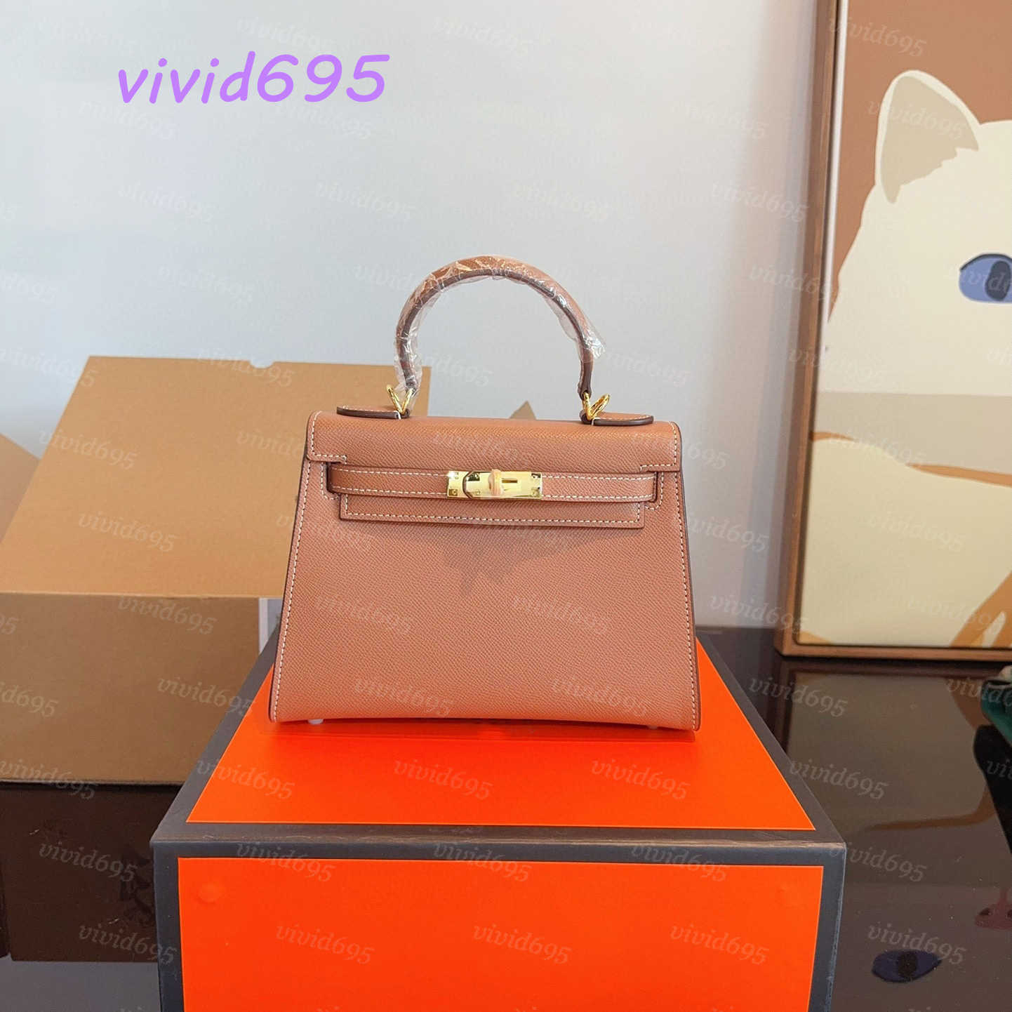 TOP Quality Bag Second Generation Bags Designer Handbag Woman Genuine Leather Orange Black Crossbody Shoulder Female Purse Lady Tote Bag With Lock And