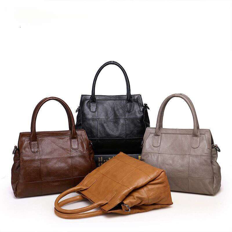 Women's Bags Handbag Guangzhou Women's New Top Layer Cowhide Handbag, Single Shoulder Diagonal Cross Bag