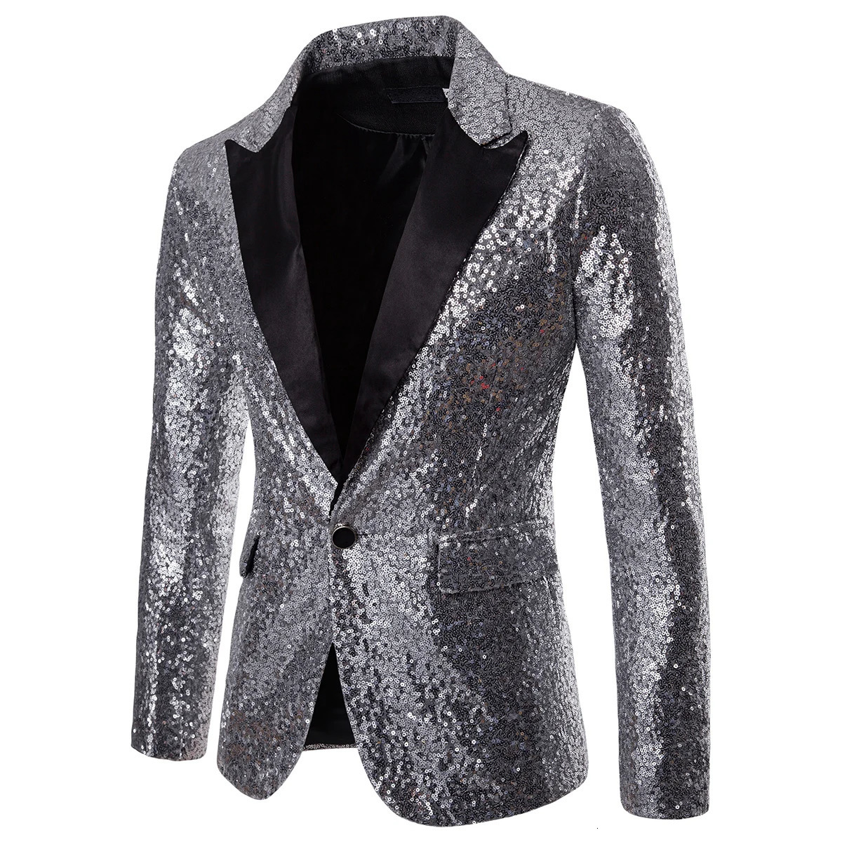 Mens Suit Jacket Little Round Sequins Sparkling Blazer Wedding Dinner Band Stage Street Performance Nightclub 241225