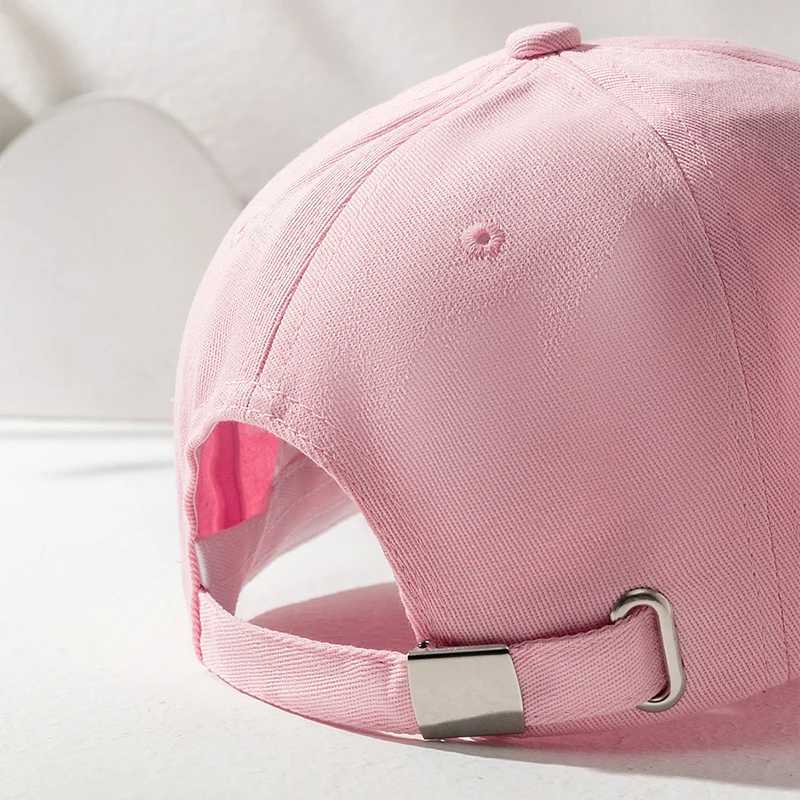 Couple Love Heart Print Baseball Hat Solid Color Cotton Leather Hat Korean Womens Adjustable Sun Sunshade Hat W241225