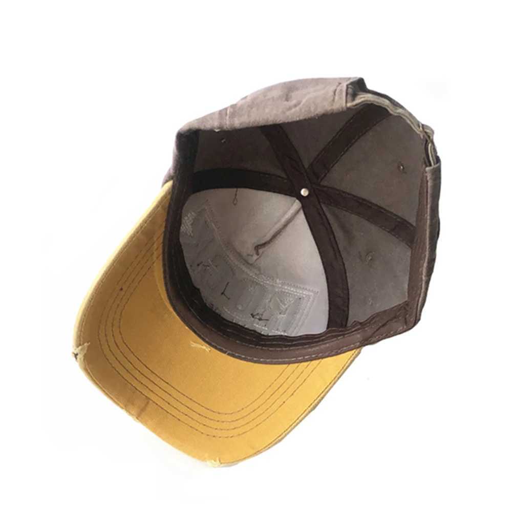 New and old baseball caps washed cotton pea stone letter embroidery vintage sun hat W241225