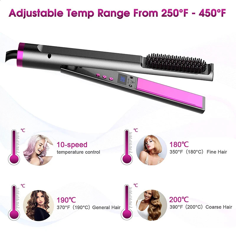 Mini Hair Straightener Tourmaline Hair Straighten 2 IN 1 Flat Irons Hair Straightener 241224