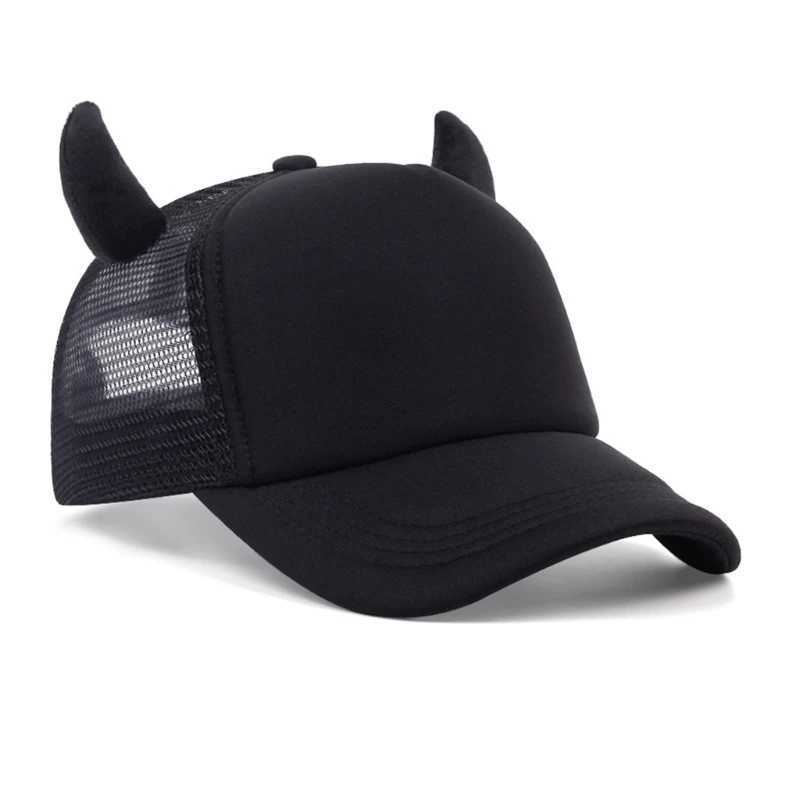 Devil Horn baseball cap adjusts head size eyes capture toe cap bicycle climbing travel cap W241225